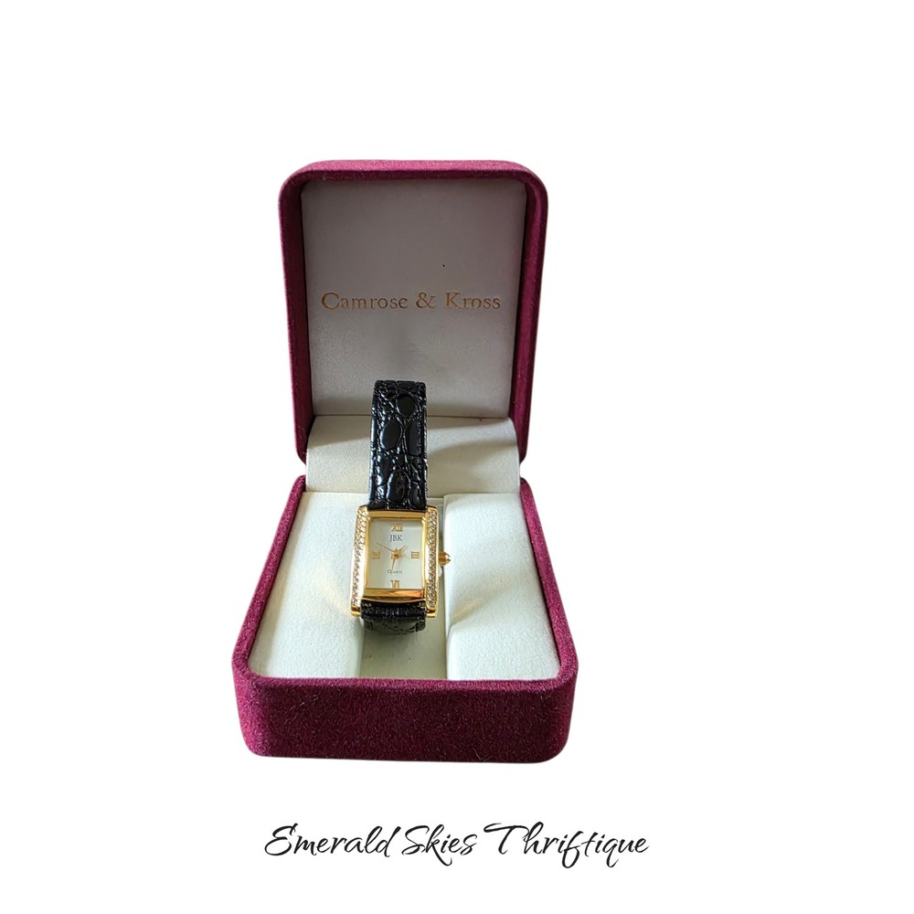 Camrose And Kross JBK Jackie Kennedy Gold Tone Crystal Watch like new